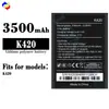 Adecuado para Batería de Teléfono Móvil Wiko K420, Completamente Nuevo, Larga Duración, Batería Duradera 3500Mah, Venta al por Mayor de Fábrica, Comercio Exterior