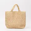 Bolso de Arce de Color Sólido Bolso Tejido a Mano de Exportación Bolso de Madera con Cuentas para Mujer Ocio Viaje Bolso de Cuentas para Vacaciones en la Playa