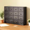 Gabinete de Medicina de Madera Tipo Cajón Retro Gabinete de Almacenamiento de Escritorio Caja de Madera para Cosméticos Joyería Medicina Tradicional China Gabinete Pequeño de Almacenamiento