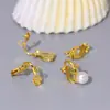 Accesorios japoneses y coreanos para sujetar perlas soporte vacío pendientes sin agujero para la oreja clip triangular para pendientes pasador de seguridad pendientes de perla para mujer