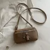 Bolsa Pequena com Textura Retrô Bolsa Feminina 2026 Nova Bolsa Quadrada Pequena de Camurça e Pelúcia Simples Versátil Bolsa de Celular Transversal