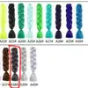 Tendencia Cuerda de Color para Rastas de Seda de Alta Temperatura Trenza de Cabello de un Solo Color Peluca de Rastas Trenzas Jumbo para Niños Cabello