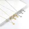 Estilo Fresco Mismo Estilo Transfronterizo Diseño de Avión Pendientes Versátiles Collar para Clavícula Conjunto de Joyería Metálica de Nicho para Mujeres