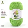 Ruoyu Hilo de Algodón Peinado de 5 Hilos para Bebé, Bolas Gruesas de Lana para DIY, Bolsa de Materiales para Crochet Hecho a Mano, Hilo de Algodón