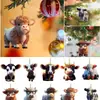 Adornos Navideños Transfronterizos Adornos para Árboles de Navidad Vaca de Dibujos Animados Acrílica Vidrio de Simulación Pepinillo Colgante Decoración del Hogar