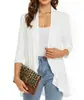 Roupas Femininas Europeias e Americanas Transfronteiriças Estação Independente da Amazon Outono Novo Cardigan de Cor Sólida Jaqueta Manga Sete Babados Top