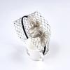 Venta caliente de Tiktok en stock, diadema de pelo liso con doble mariposa bordada, diadema de malla con diamantes de imitación, diadema de temperamento, banda para el cabello a presión antideslizante, tarjeta