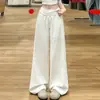 Pantalones de maternidad de pierna ancha sin soporte para el vientre, nuevo estilo verano 2026, pantalones cropped para mujeres petite, holgados y fluidos, ropa de maternidad casual