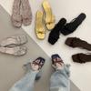 Pantuflas Planas Retro de Tira Fina para Mujer para Verano 2026 Nuevo Estilo Estilo Hada Vacaciones Antideslizantes Chanclas para Mujer