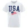 Bandera de Carta Transfronteriza 180Gusa Hip Hop Estampado Camisetas para Hombre Mujer C
