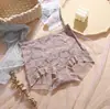 Calcinha de renda de cintura alta grande sexy que contrai a barriga, roupa íntima de verão francesa para socialites, calcinha feminina respirável, calcinha europeia e americana