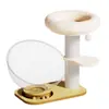 Coluna Arranhador para Gato Provocador de Gato Brinquedo para Gato Arranhador para Gato Ninho Vertical para Gato Plataforma Giratória Garra de Gato Sisal Resistente ao Desgaste Raspa Gato Estrutura de Escalada para Gato