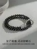 Pulseras Apiladas de Obsidiana Plateada Tailandesa, Pulseras Estilo Chino para Hombres y Mujeres, Pulseras de Pareja, Pulseras para Novio, Pixiu, Nuevo Estilo de Lujo Ligero