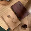 Regalos para el Día del Maestro al por mayor Juego de Caja de Regalo de Arte de Bambú Cuaderno Set de Bloc de Notas de Negocios Retro Logo