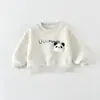 Conjuntos Casuais de Outono e Inverno para Meninos e Meninas Roupas de Passeio Duas Peças com Moletom Super Fofo Forrado de Lã e Calças