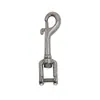 Gancho Simples de Aço Inoxidável, Equipamento Marítimo, Acessórios para Guia de Animal de Estimação, Gancho Simples Giratório, Mosquetão Giratório para Cachorro