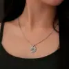 25 Nuevos Aretes de Margarita y Girasol de Verano, Collar, Anillo, Juego de Joyería, Cadena para Clavícula de Plata Esterlina de Lujo Ligero de Nicho