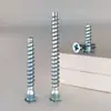 Tornillo autorroscante de cabeza avellanada hexagonal a través de seda de montaña tornillo de reparación recto M5M6.3 tornillo para gabinetes muebles tornillo para madera cruzada