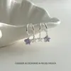 Pendientes de Estrella Coloridos Simples y Soñadores con un Diseño Único, Brazaletes de Oreja de Nicho, Elegantes Pendientes Versátiles de Estrella de Cinco Puntas Dulce-Cool para Chicas Picantes