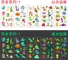 Nova Tatuagem Luminosa das Crianças Cartoon Luminosa Sereia Unicórnio Dinossauro Fluorescente Watermark Tattoo Sticker