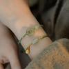 Nueva pulsera de hebilla de seguridad de jade hetiano de imitación de estilo nacional, pulsera de cordón de jade vintage, pulsera ajustable para mujer, pulsera de celebridad de Internet
