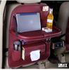 Bolsa de armazenamento dobrável para mesa de jantar de couro de carro, bolso multifuncional para assento traseiro de carro, bolso para encosto Oxford