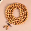 Sándalo dorado 108 pulseras rubwood del norte pulseras para hombre y mujer cuentas de sándalo para sostener en la mano fabricantes mayoristas borde