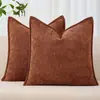 Fronha de Almofada Amazon Estilo Nórdico com Padrão de Bambu e Borda de Veludo Almofada de Sofá Almofada Lombar Almofada de Cabeceira de Quarto