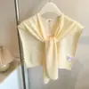 Xale de Proteção Solar de Cor Sólida Fino de Verão, Fashion e Versátil, Capa de Ombro Estilo High-End