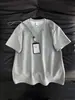 Camiseta de Verano para Hombre Estilo Americano Cleanfit de Manga Corta Marca de Moda Patchwork Desconstruido Cuello Pequeño Manga Media de Trabajo Pesado