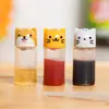 Botellas Mini Portátiles Lindas de Salsa de Plástico para Exprimir Condimentos Estilo Japonés Dispensadores de Aderezo para Ensaladas Ketchup