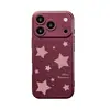 Pulseira de Estrela Aplicável à Capa de Celular iPhone 18 Pro 16 Furos Precisos Grão de Couro iPhone 17 Silicone 15 Janela Grande 14