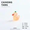 Resina Caricatura Estéreo Luminoso Frutas y Verduras Lindo Escuadrón de Patos Llavero Colgante DIY Accesorios Muñeco Estéreo de Escritorio