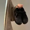 Versión de Lana~En Stock 2025 Invierno Nuevos Casual Retro Versátil Sin Cordones Planos Zapatos de Algodón con Forro de Felpa Estilo Birkenstock para Mujer