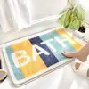 Alfombrilla de suelo de imitación cachemira de dibujos animados de venta caliente transfronteriza para baño del hogar, felpudo absorbente de agua, alfombra de noche a prueba de frío