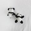 Lindo Broche de Panda Tridimensional de Dibujos Animados ins Corazón de Niña Muñeco de Peluche Lie Lie Lie Oso Gato Pin Insignia Cabeza de Panda