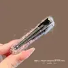 Pinza para el cabello de lana morada coreana con lazo y adornos pesados de pedrería, Pinza para el cabello de flecos de alta gama, Accesorio para el cabello Bb Hair Clip