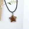 Cristal Natural Transfronterizo Estrella Pequeña Colgante de 20 mm Joyería Pendientes Decorativos Accesorios Collar de Estrella DIY Venta al por Mayor