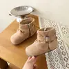 Botas Martin Retro Maillard Mate para Niños de Otoño 2026 Nuevas Botas de Piel con Hebilla para Niñas Botas de Tacón Apilado Botas Cortas con Forro de Terciopelo