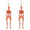 Amazon Transfronterizo Nuevos Pendientes de Halloween Exagerados Extraños Colgantes de Calavera Pendientes Joyería para Orejas de Disfraz para Mujer