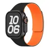 Adequado para Pulseiras Apple Watch para Apple Watch Séries 1-12/Ultra 1-3/Se3, Pulseira de Silicone Magnética Macia com Padrão Lichia