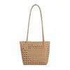 Bolsa de alta qualidade com trama oca, nova para o mercado transfronteiriço, bolsa de ombro, bolsa tote para mãe e filho, bolsa de viagem, nicho coreano feminino