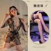Qiaozi Tule Transparente Tentação Camisola Renda Pijama Sexy Xale Malha Roupão de Banho Uniforme Conjunto 392