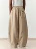 Pantalones retro de pierna ancha, sueltos, estilo americano casual, hasta el suelo, con cordón y patchwork de punto, comercio exterior transfronterizo de Amazon