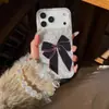 Elegante Lazo Blanco de Encaje Adecuado para Funda de Teléfono Apple iPhone 18 Pro Max 17 14/15 Cobertura Total Imd