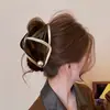 Pinza de Pelo Triangular de Terciopelo y Perla, Pinza de Garra para Mujer, Pinza de Tiburón Vintage para la Parte Trasera de la Cabeza, Pinza para Volumen de Cabello Grande, Accesorio para el Cabello