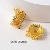 Acessórios decorativos para pulseira banhados a ouro com revestimento de cobre, com contas cilíndricas vintage estilo chinês, contas redondas de moeda de cobre de três vias, componentes para pulseira DIY