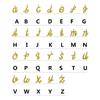 Preservación del Color Oro de 14K Accesorios de Letras Circonita Microincrustada Colgante de 26 Letras Inglesas Pendientes Hechos a Mano DIY Material para Pendientes