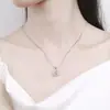 Collar Dinámico Redondo de Plata de Ley 925 para Mujer, Diseño de Nicho, Colgante de Corazón Pulsante, Cadena Clavicular de Alto Nivel Estilo Ins