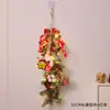 Guirlanda Decorativa de Natal Rattan Pendurado na Porta Decoração de Árvore de Natal Floco de Neve Janela Parede Pendurado Cena Arranjo de Atmosfera